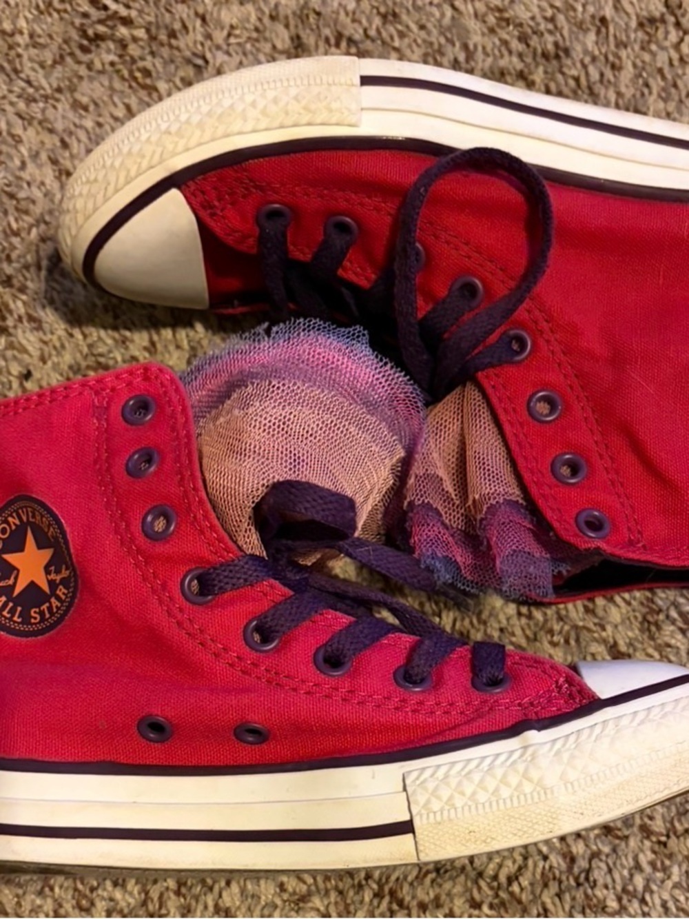 Converse Kids Hot Pink High Top Sneakers